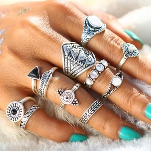 ✨10 pcs of rings Geometric design ◾️🔹▫️